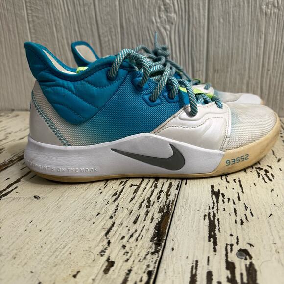 Nike PG 3 Paul George Lure Platinum Blue Basketball Shoes Men’s Sz 9 A02607-005 - Picture 10 of 10